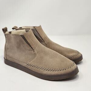 Reef Sunfolk Moccasin Ankle Boot Women Size 8 Brown Suede Slip On Shoes Casual